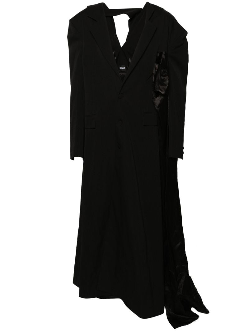 Black Panelled Long Coat