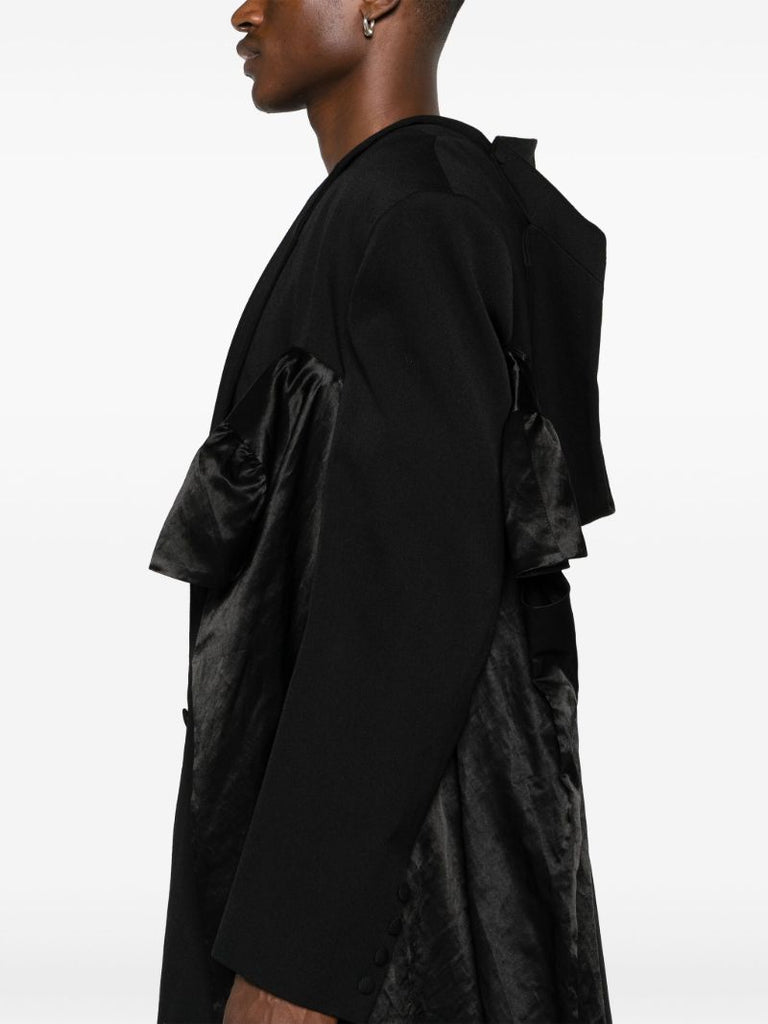 Black Panelled Long Coat