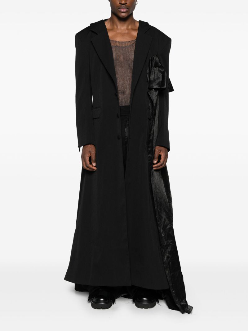 Black Panelled Long Coat