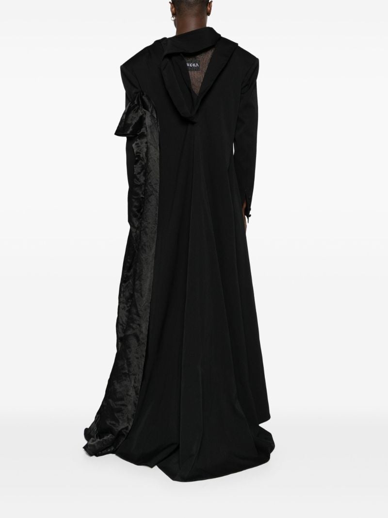 Black Panelled Long Coat