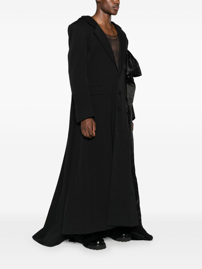 Black Panelled Long Coat
