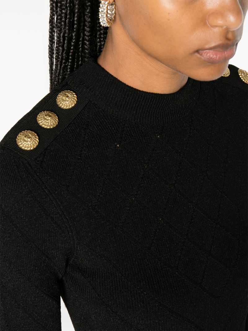Black Open-back Knitted Bodysuit
