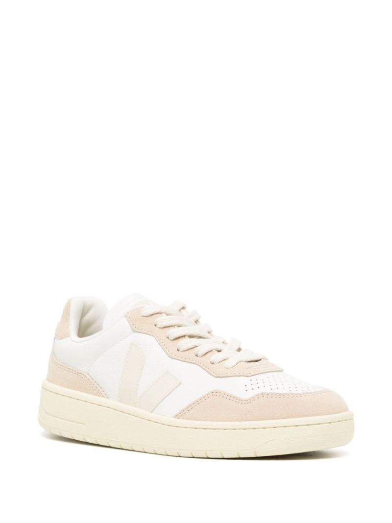 White V-90 Leather Sneakers