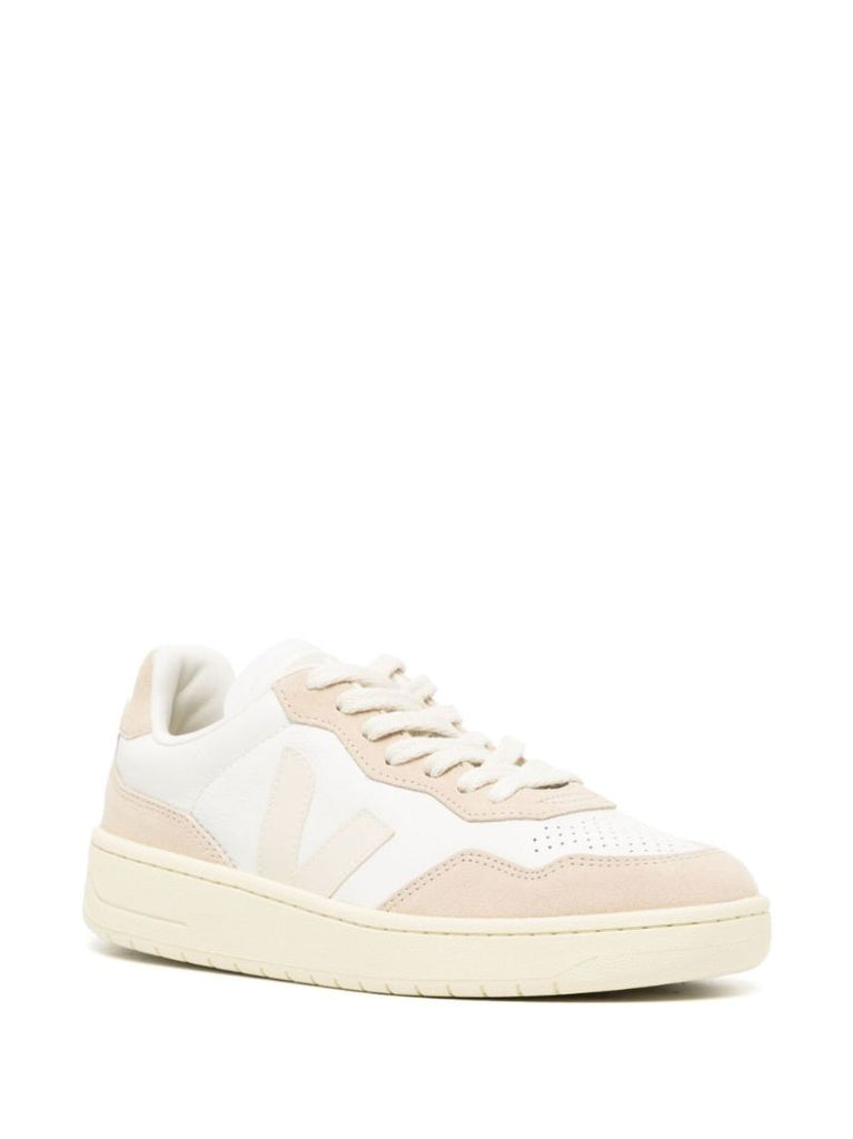 White V-90 Leather Sneakers