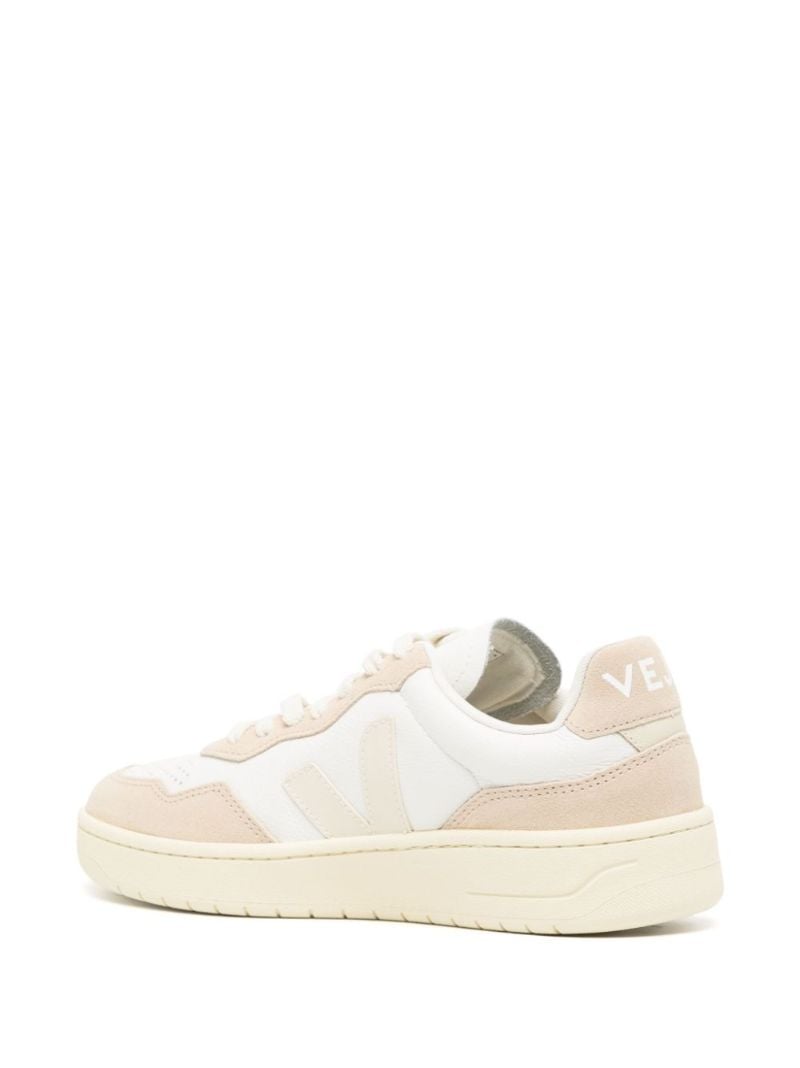 White V-90 Leather Sneakers