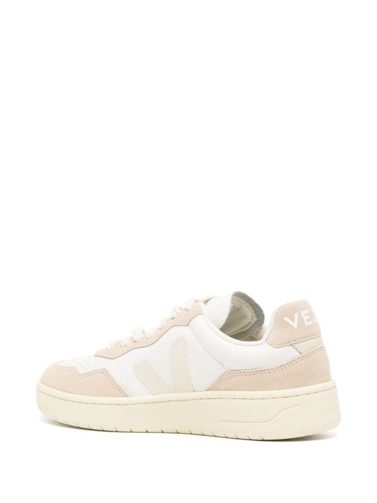 White V-90 Leather Sneakers