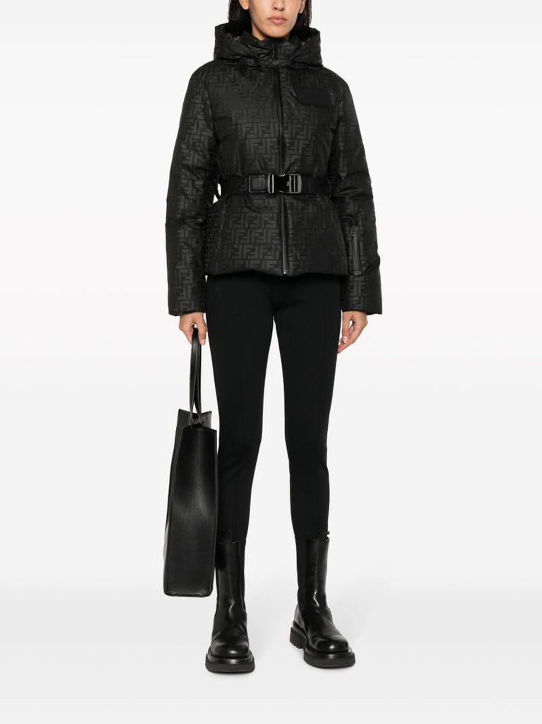 Black Monogram Padded Ski Jacket