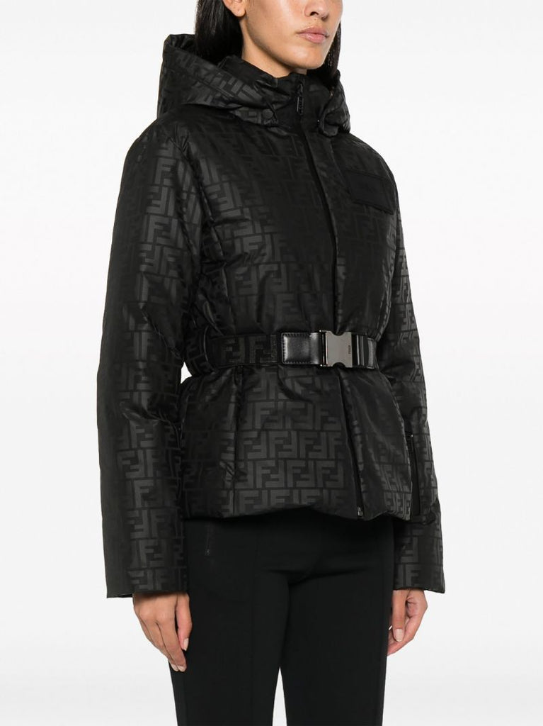 Black Monogram Padded Ski Jacket