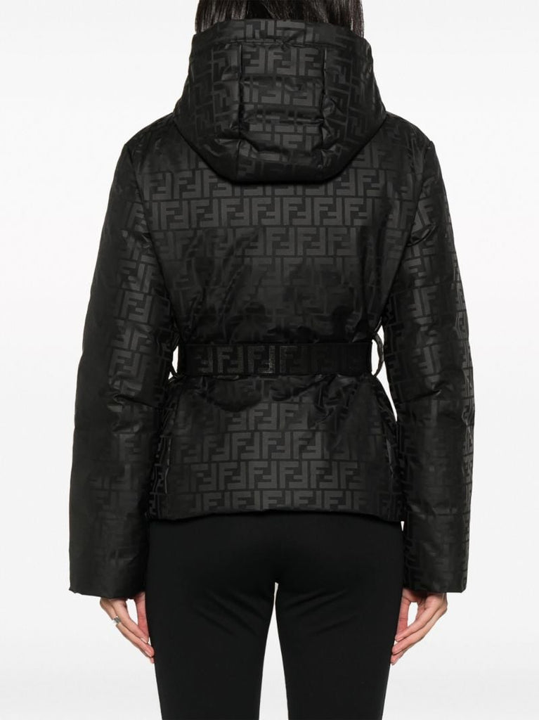 Black Monogram Padded Ski Jacket
