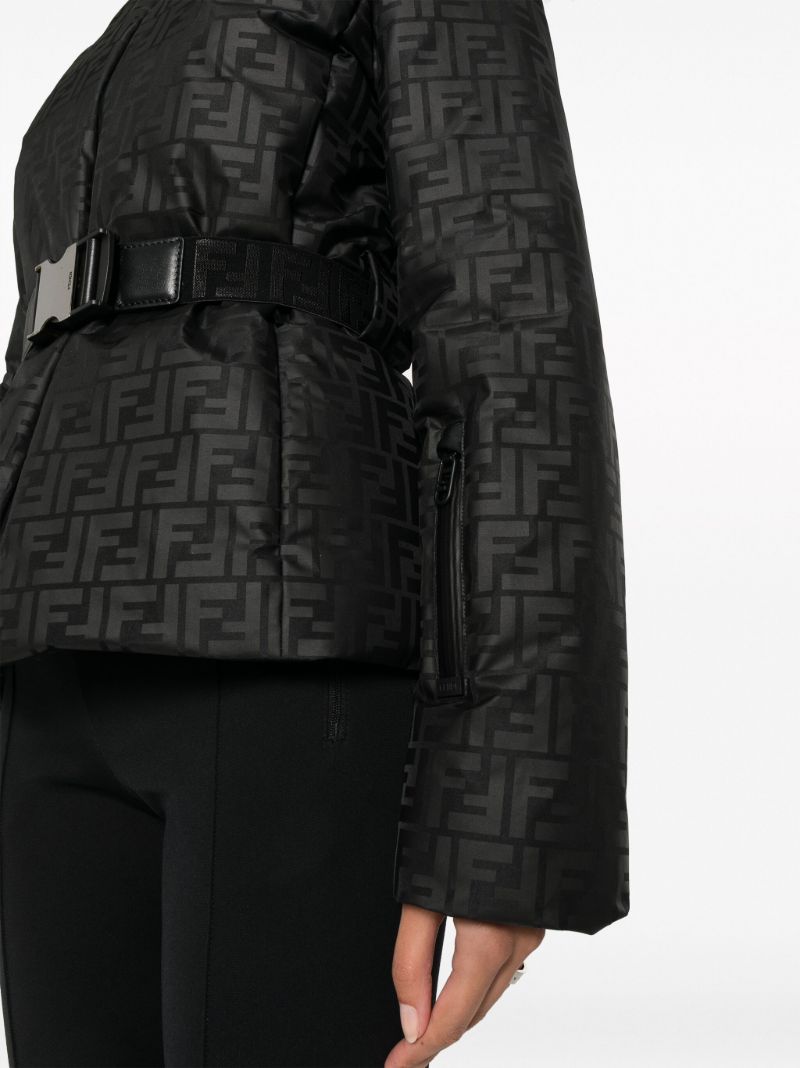 Black Monogram Padded Ski Jacket