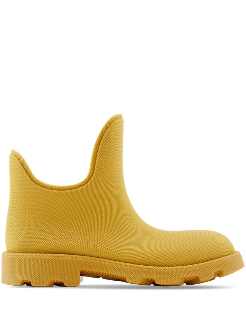 Yellow Textured Ankle Boots