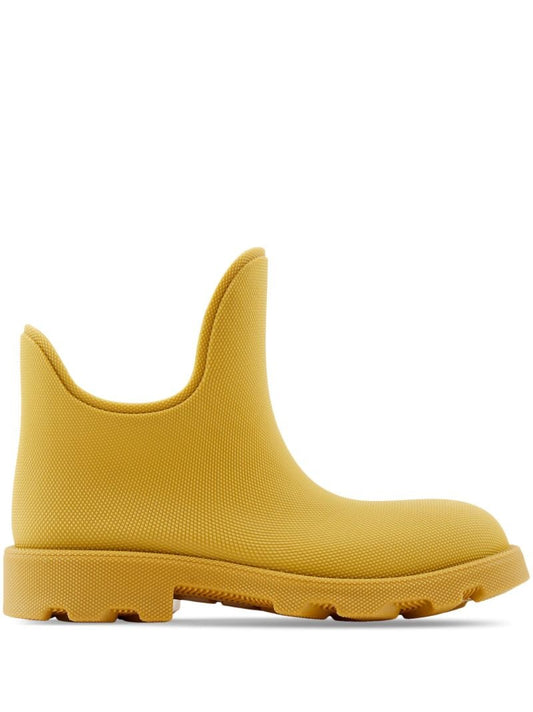 Yellow Textured Ankle Boots