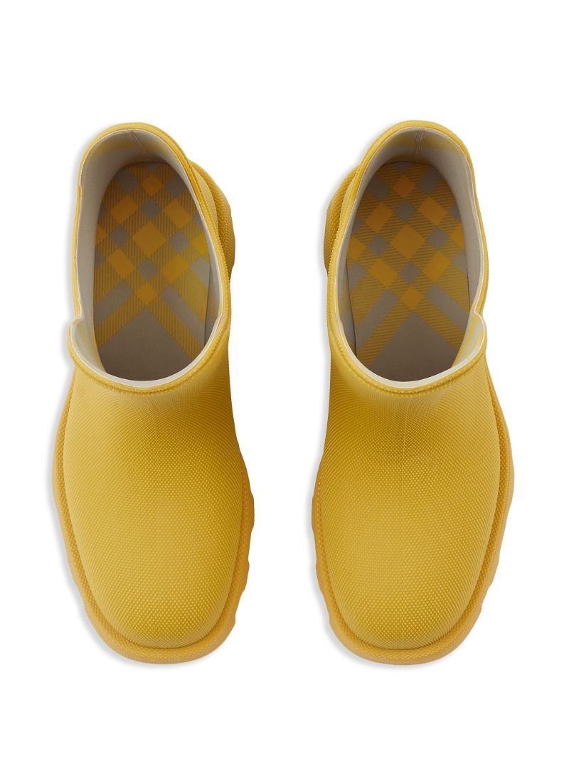Yellow Textured Ankle Boots