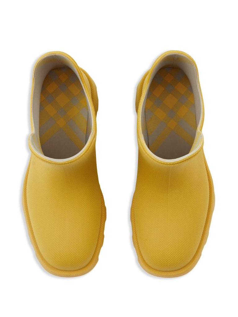Yellow Textured Ankle Boots