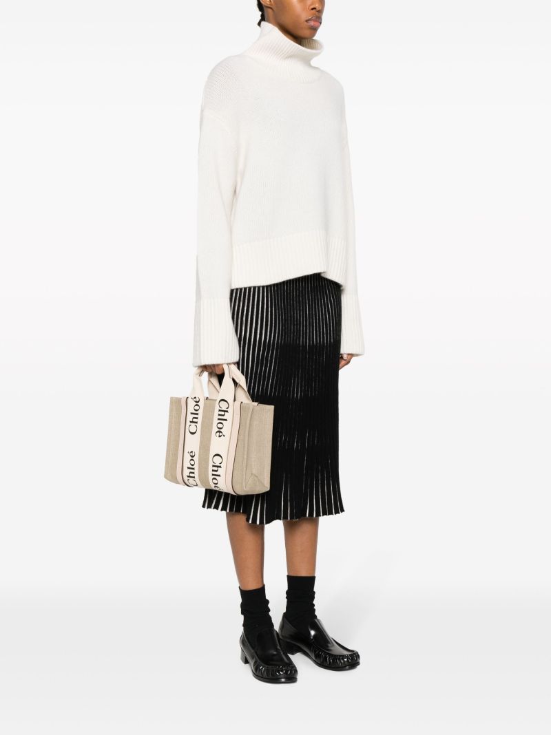 Neutral Small Woody Tote Bag