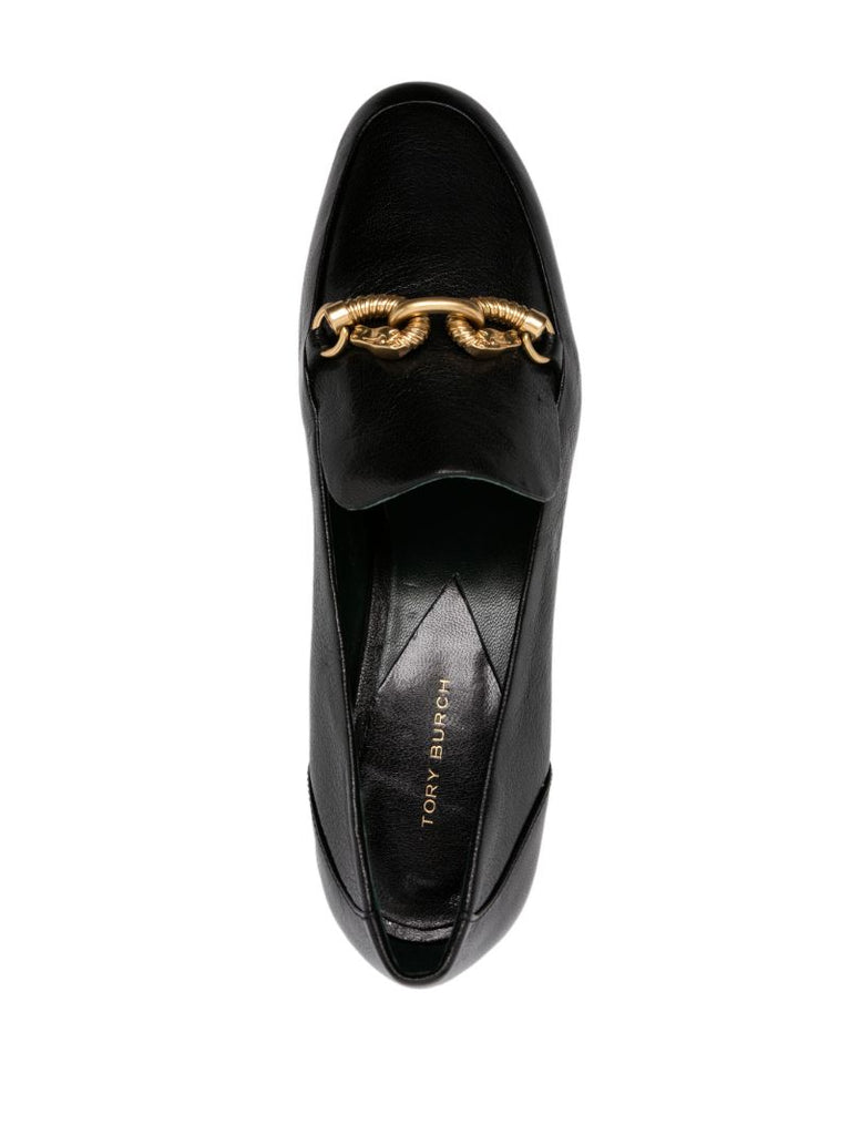 Black Jessa Horsehead Leather Loafers