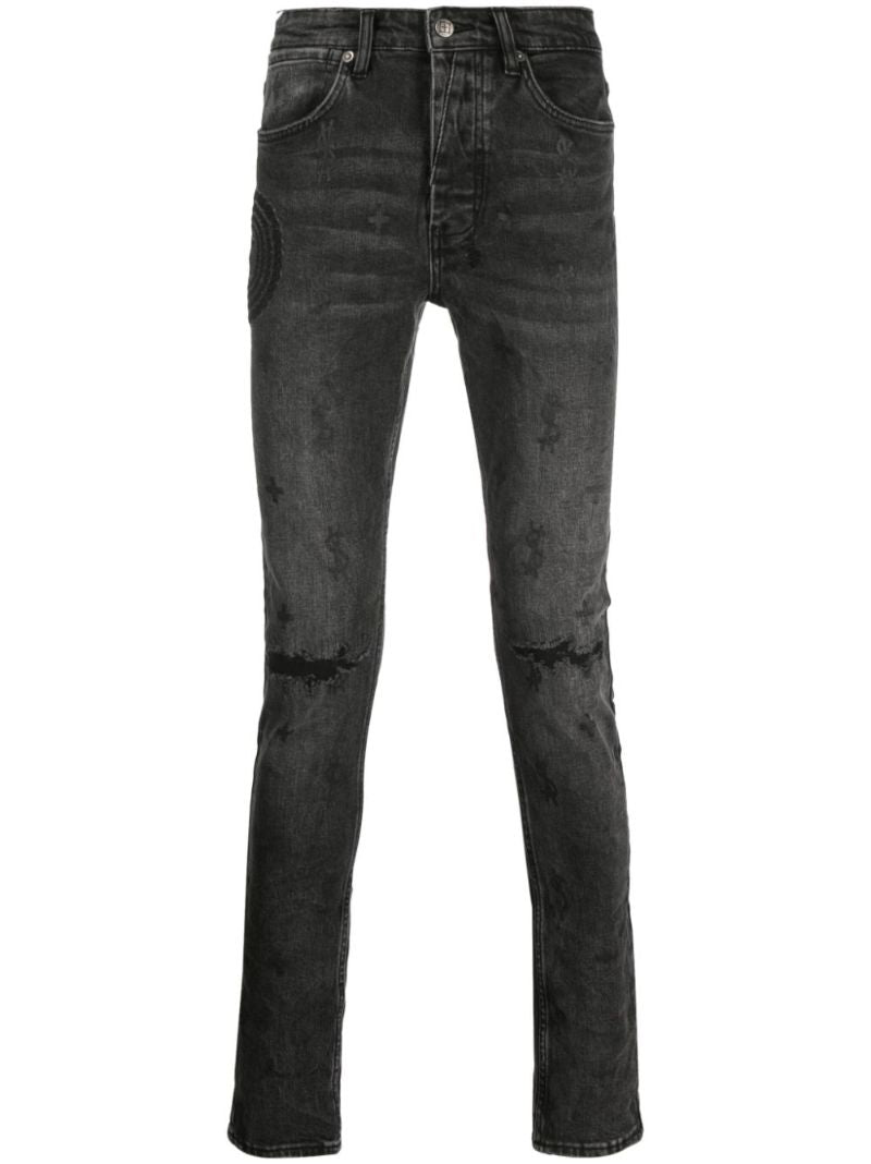 Black Chitch Ashes Trashed Distressed Jeans