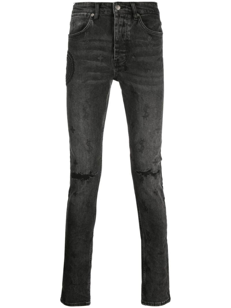 Black Chitch Ashes Trashed Distressed Jeans