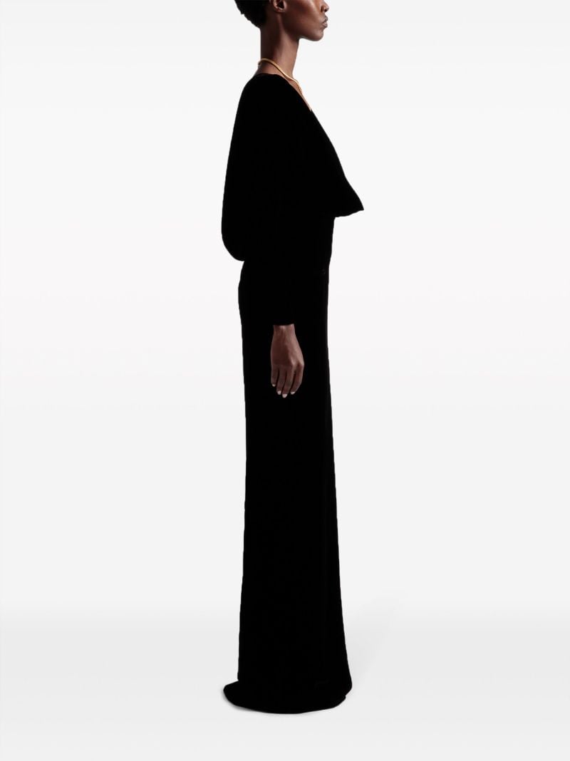 Black Draped One Shoulder Dress