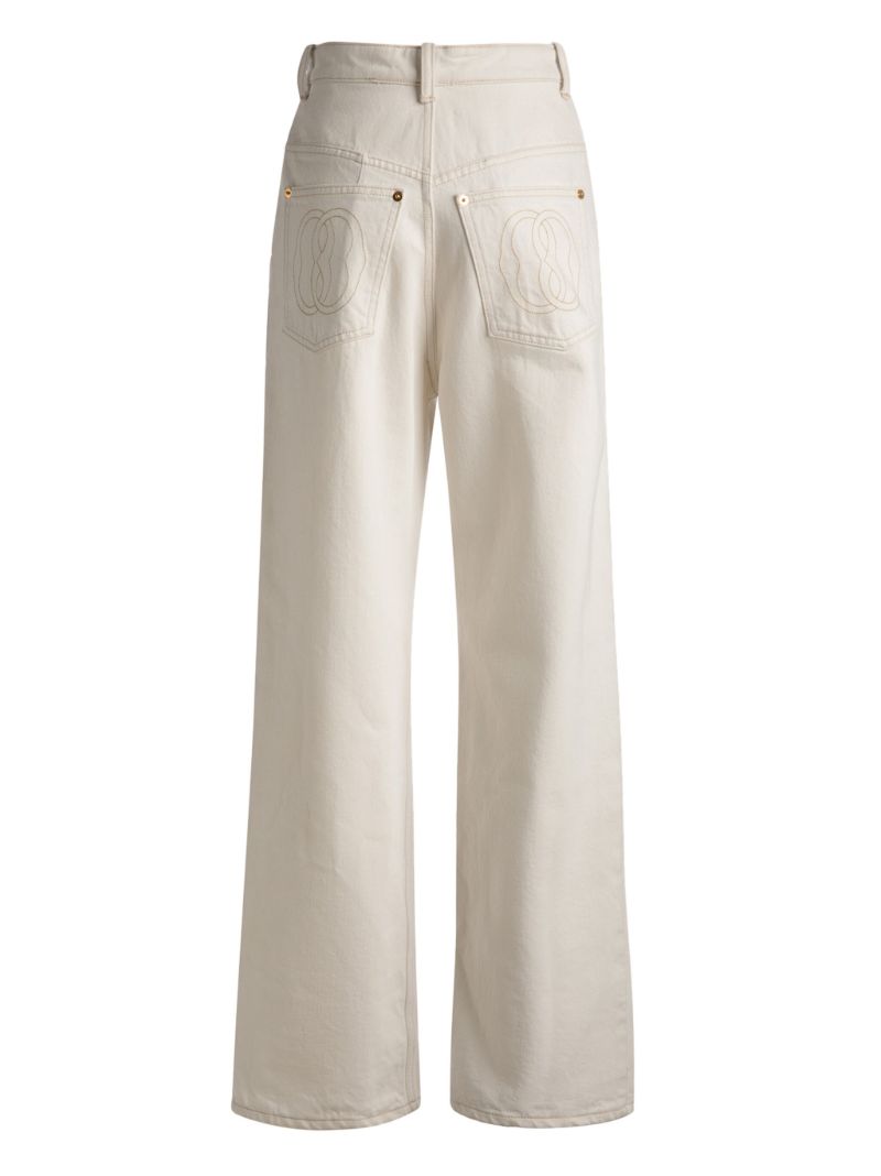 White Wide-leg Jeans