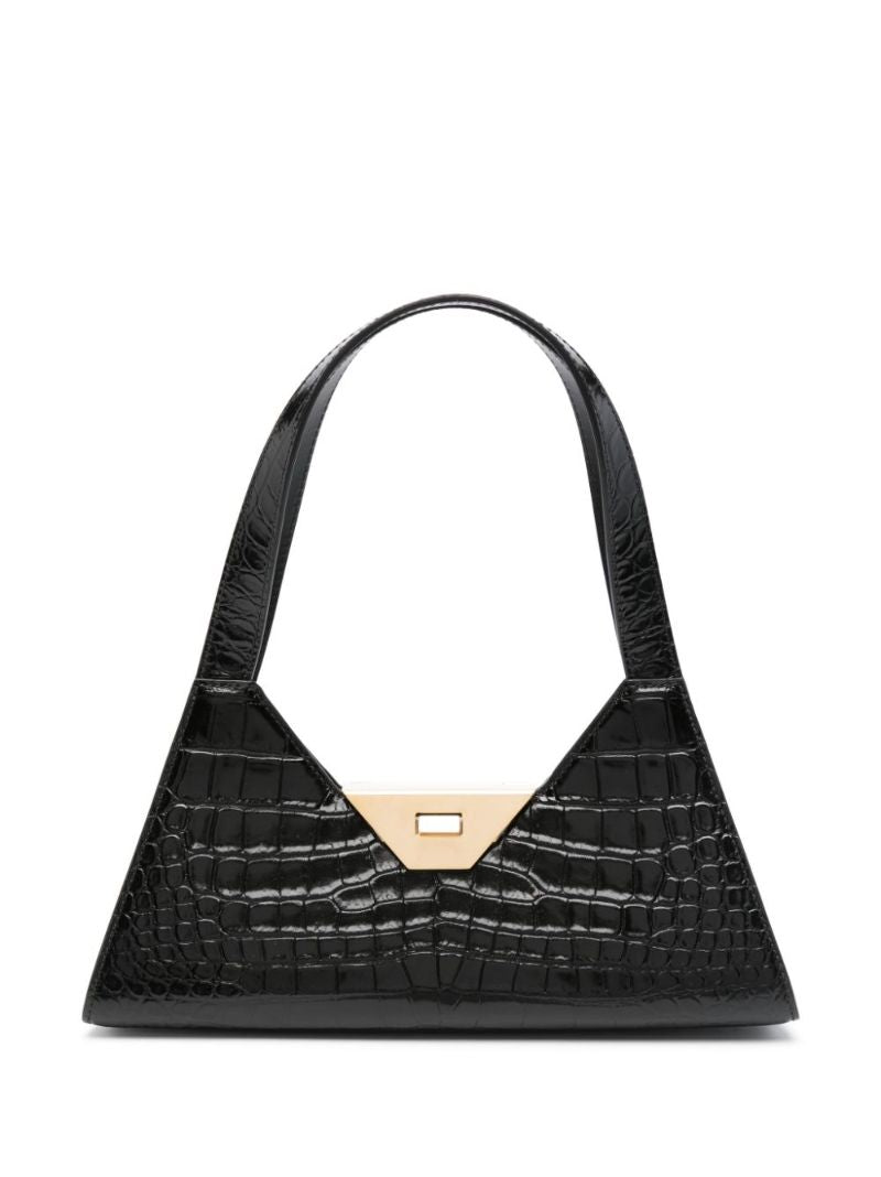 Crocodile-effect Shoulder Bag