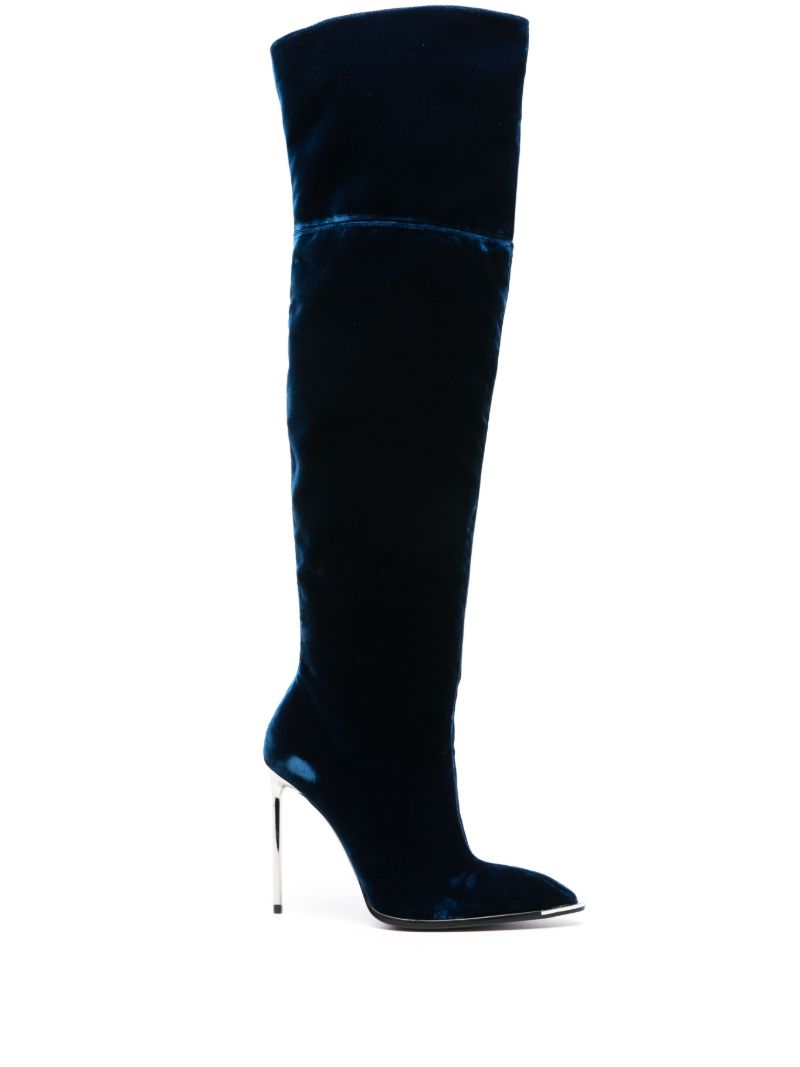 Blue Hedy 105 Velvet Boots