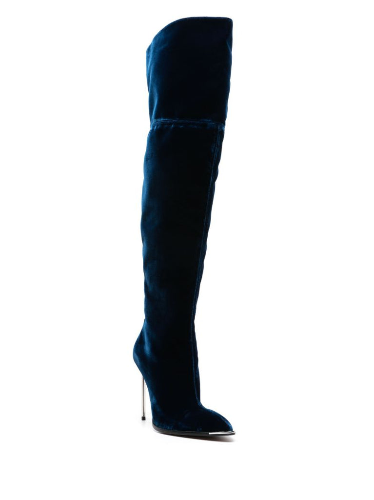 Blue Hedy 105 Velvet Boots