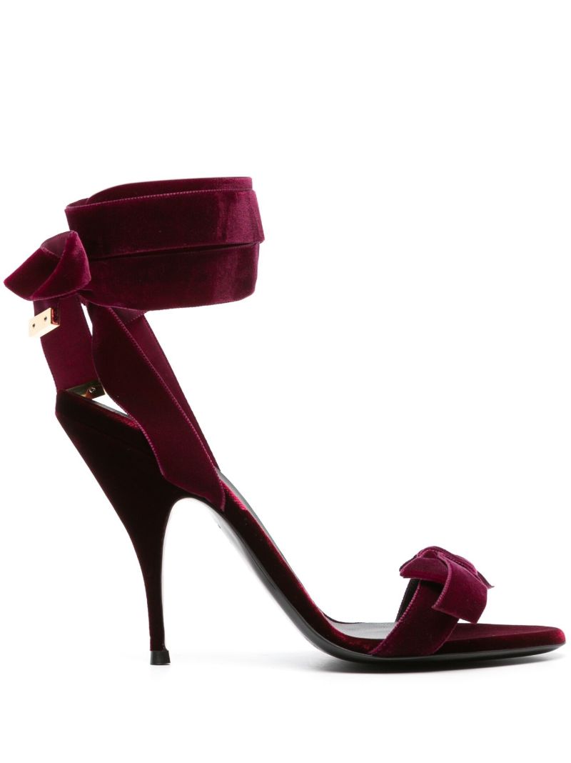 Red Anitta 105 Velvet Sandals