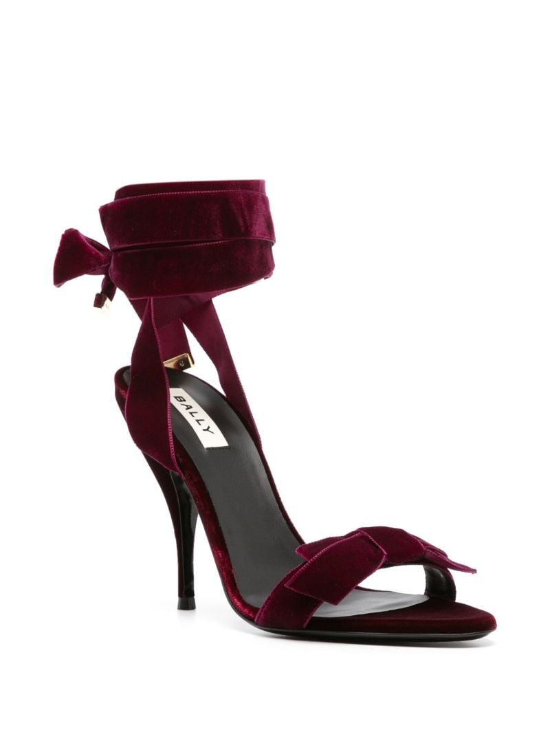 Red Anitta 105 Velvet Sandals