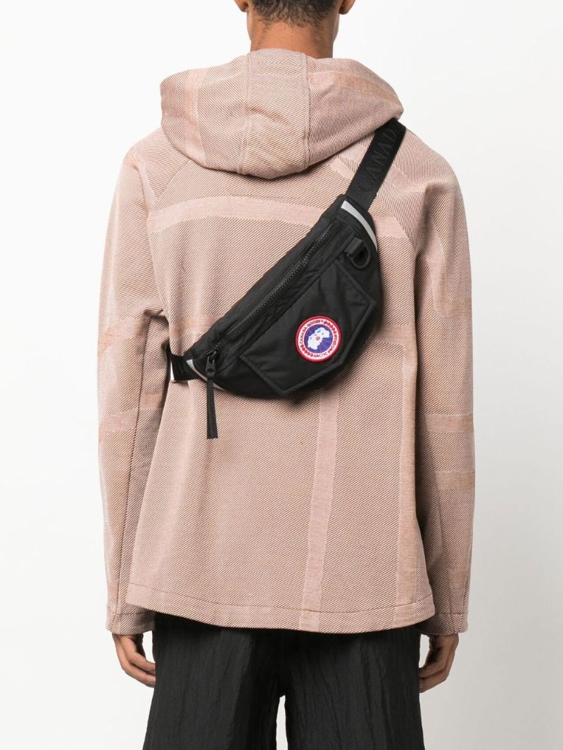 Black Logo Patch Belt Bag