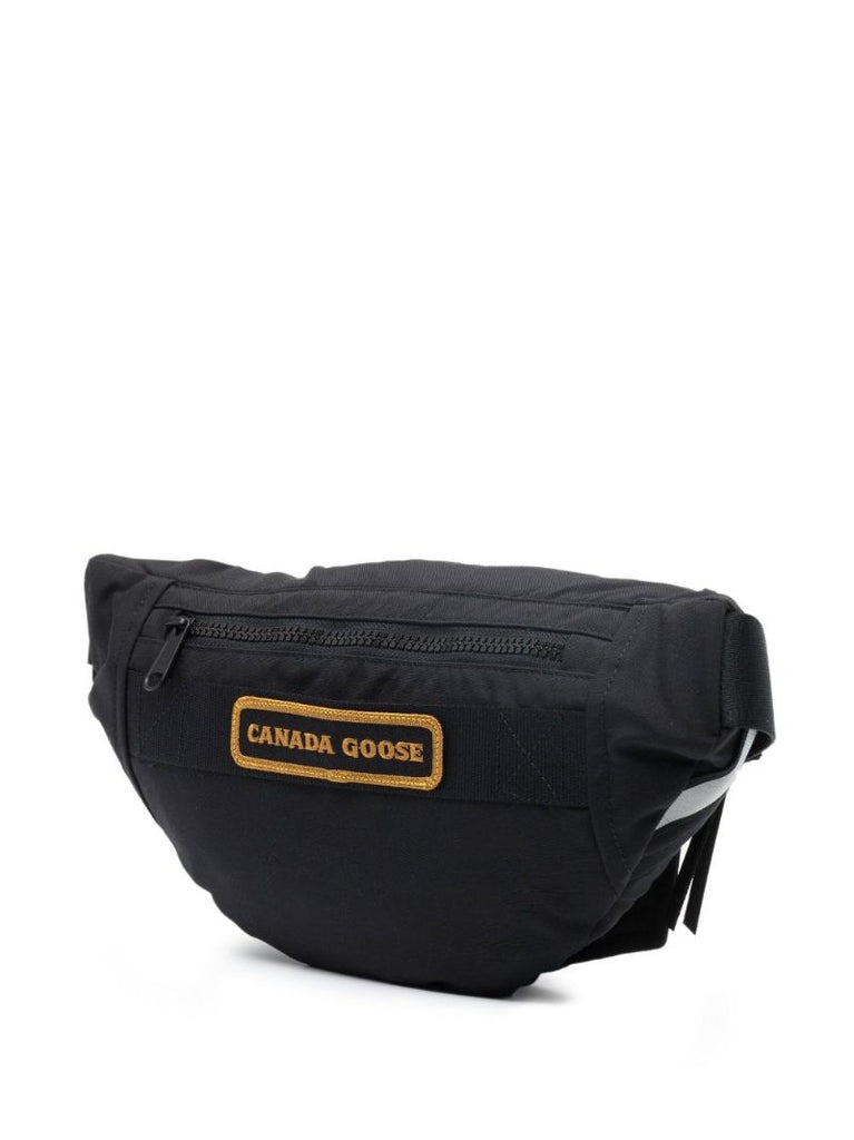 Black Logo Patch Belt Bag