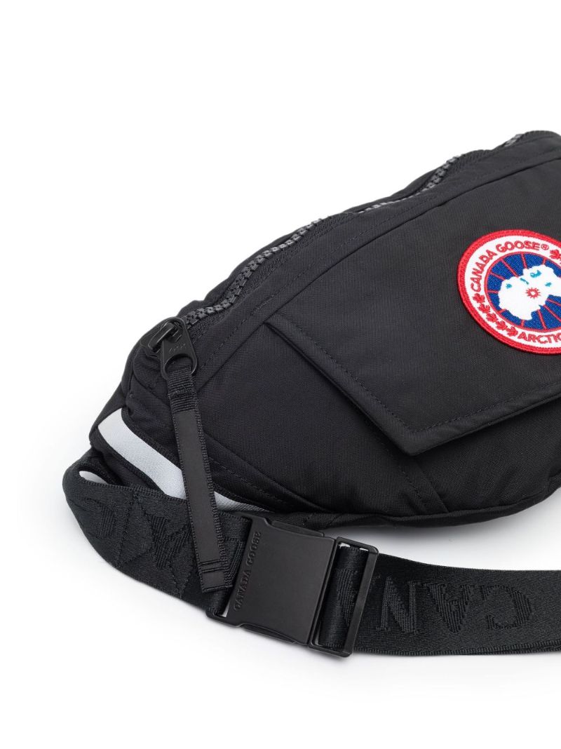 Black Logo Patch Belt Bag