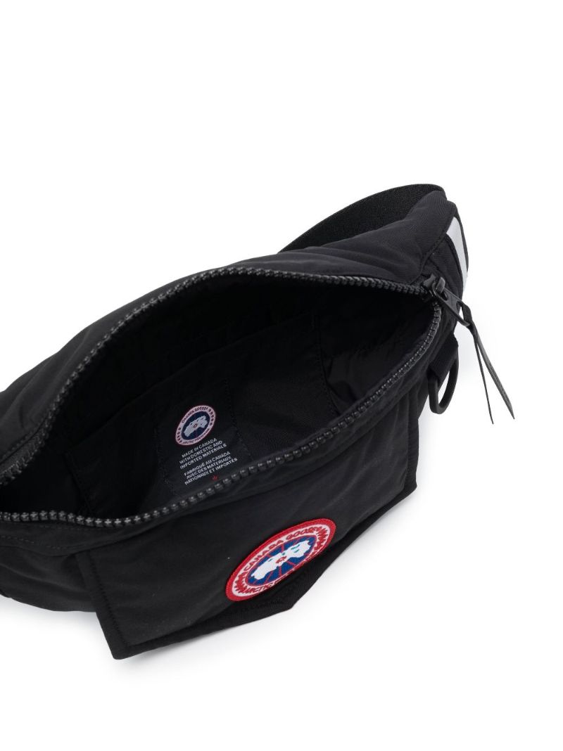 Black Logo Patch Belt Bag