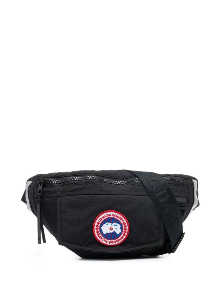 Black Logo Patch Belt Bag