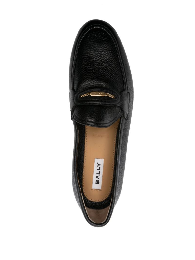 Black Pesek Leather Loafers