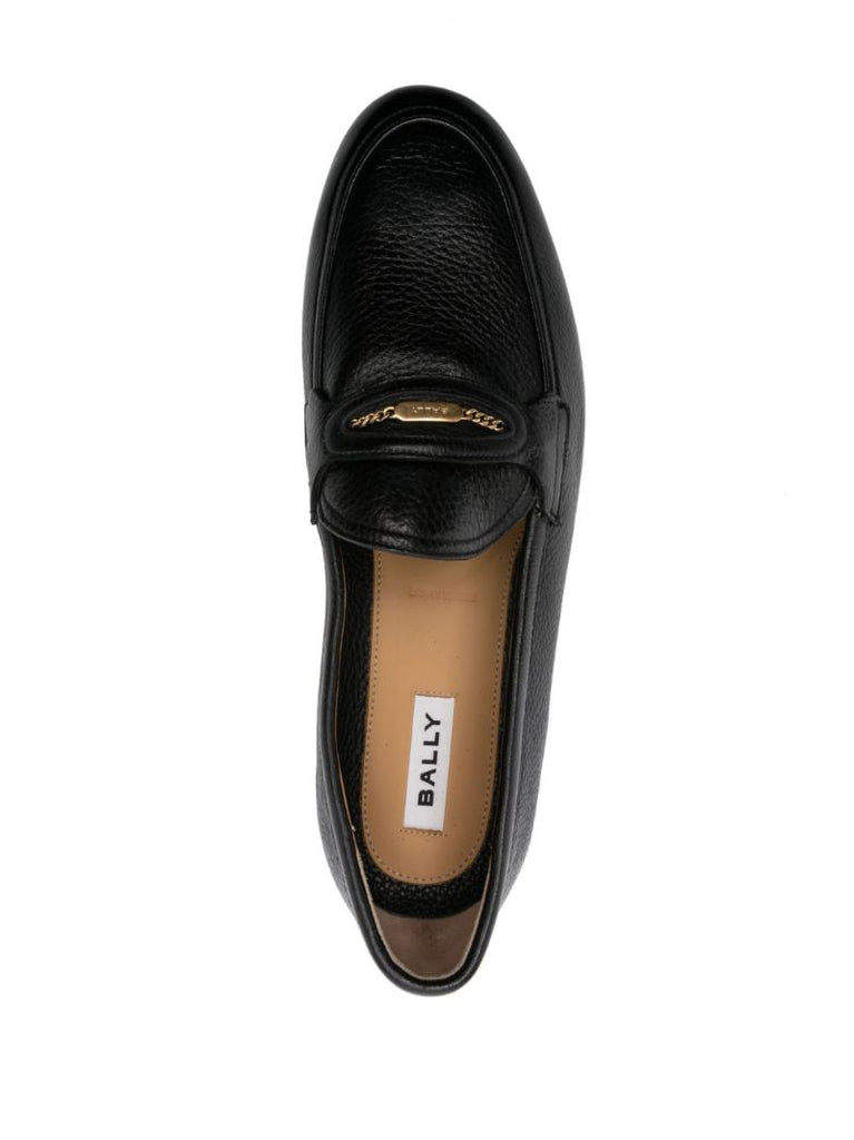 Black Pesek Leather Loafers