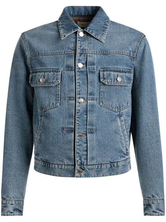 Blue Cropped Denim Jacket