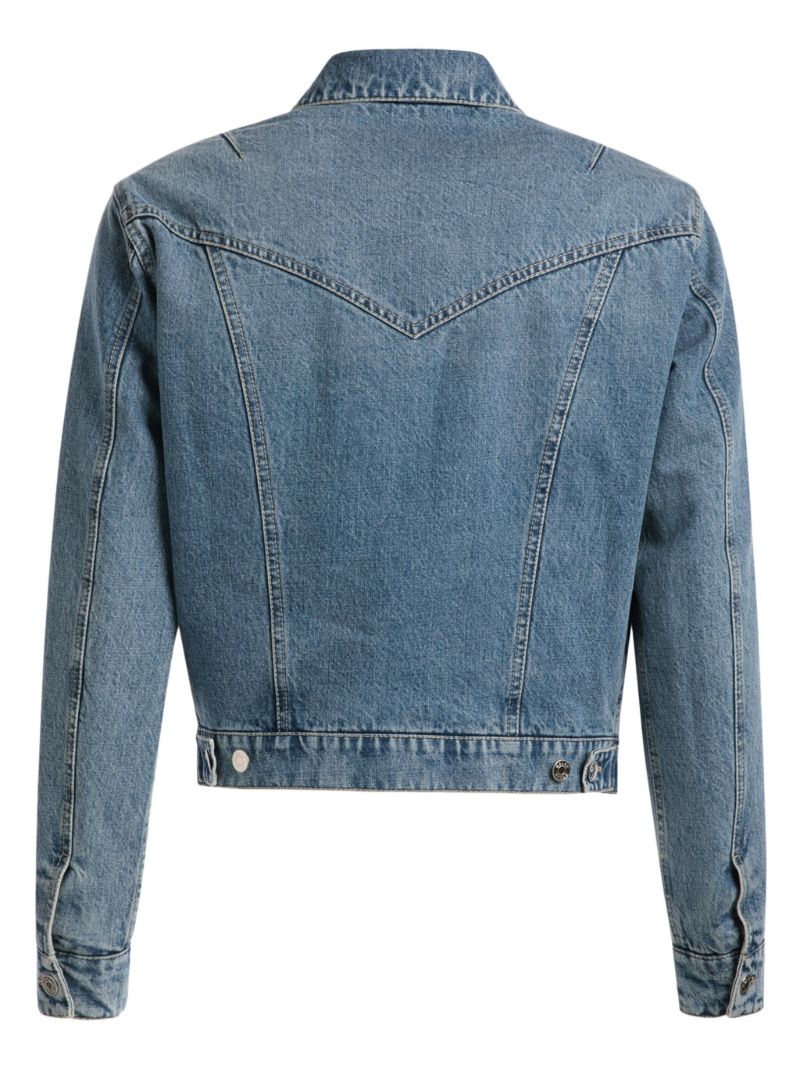 Blue Cropped Denim Jacket