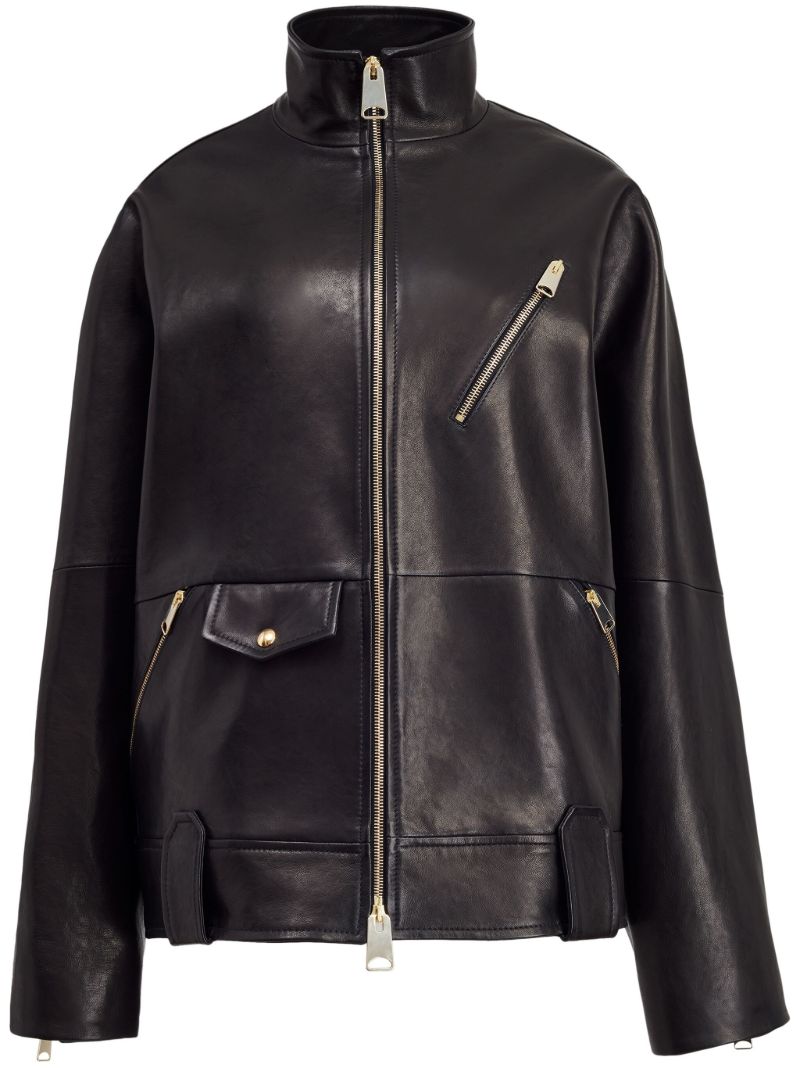 Black the Shallin Leather Jacket