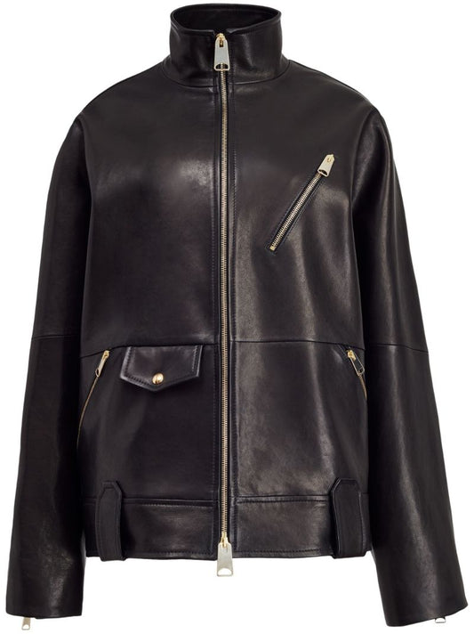 Black the Shallin Leather Jacket