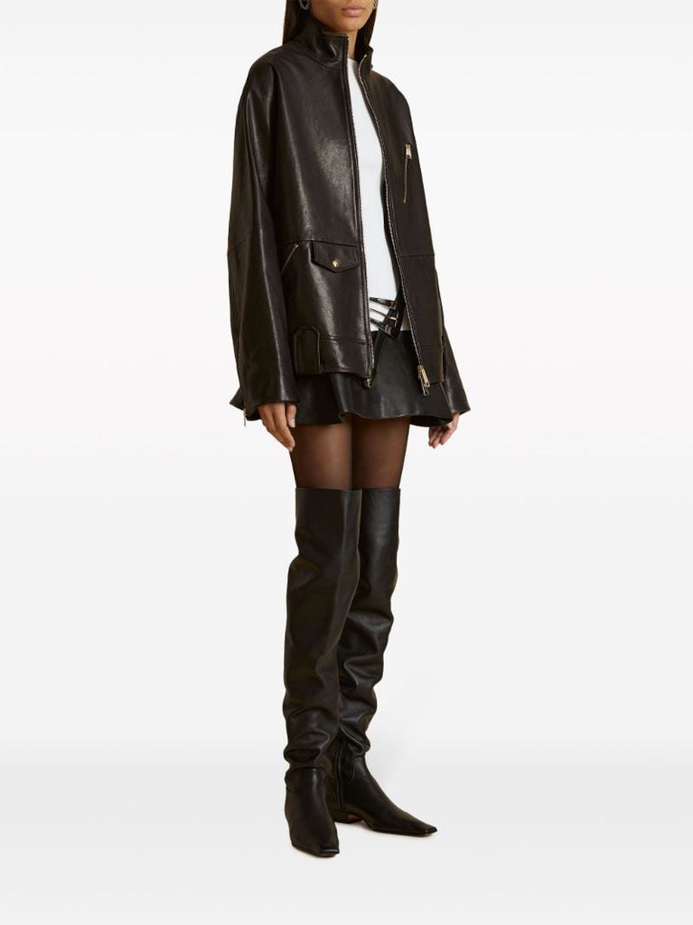 Black the Shallin Leather Jacket