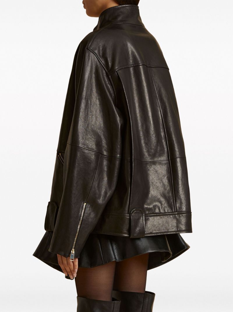 Black the Shallin Leather Jacket