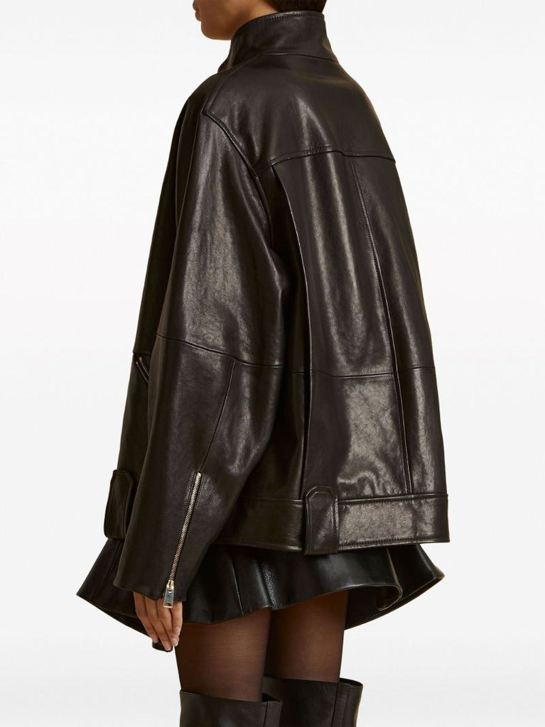 Black the Shallin Leather Jacket