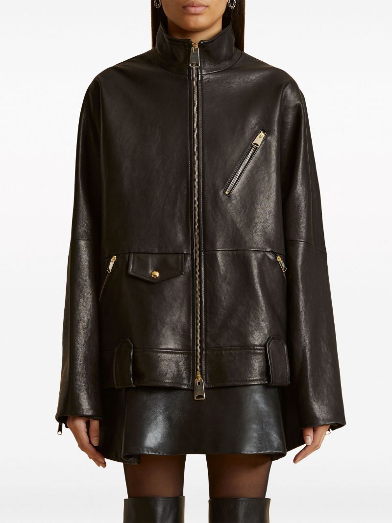 Black the Shallin Leather Jacket