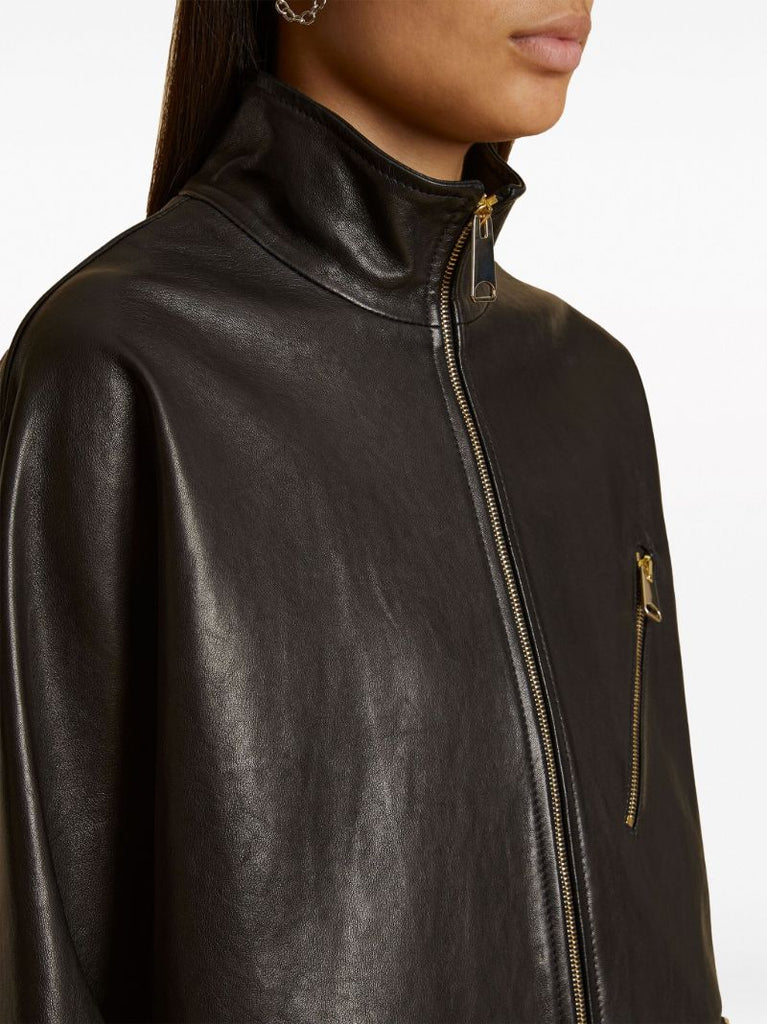 Black the Shallin Leather Jacket