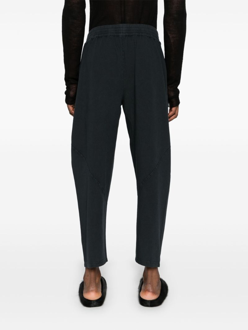 Black Kaol Tapered Cotton Trousers