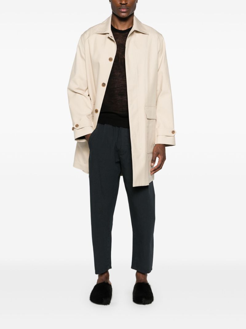 Black Kaol Tapered Cotton Trousers