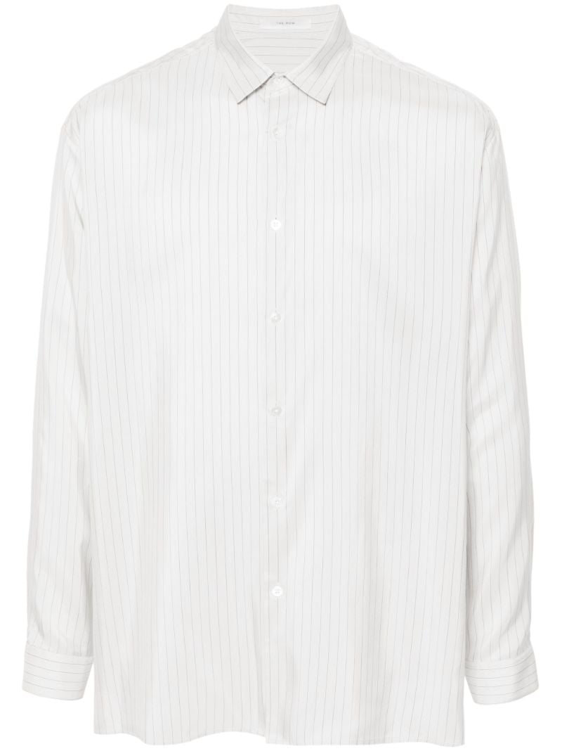 Grey Albie Silk Shirt