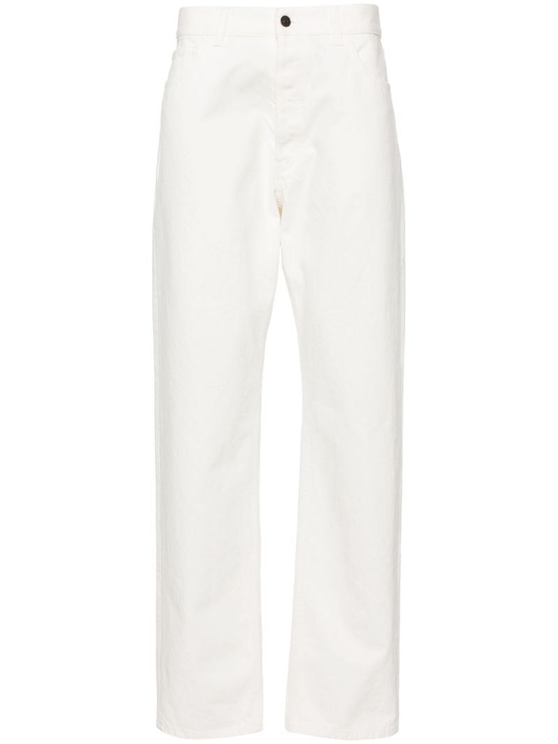 White Burt Straight-leg Jeans