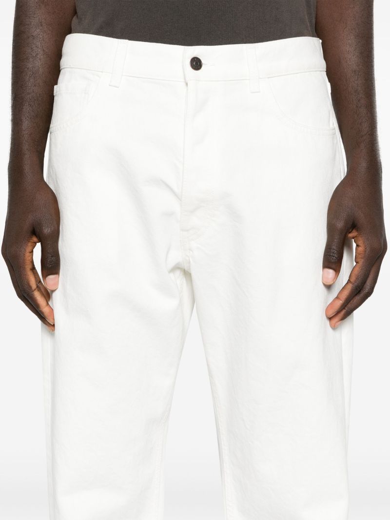 White Burt Straight-leg Jeans